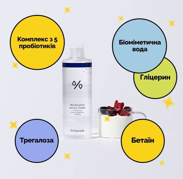 Тонер для обличчя Dr.Ceuracle Pro Balance Biotics Toner з пробіотиками, 300 мл 2266 фото