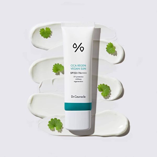 Набір сонцезахисних кремів для обличчя Dr.Ceuracle Cica Regen Vegan Sun Set, SPF 50+ PA++++ з центелою, 2*50 мл 2270 фото