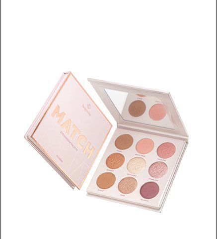 Палетка тіней для вікон Bogenia Match Eyeshadow Palette BG904, 9 кольорів, 002, 14.4 г 1622 фото