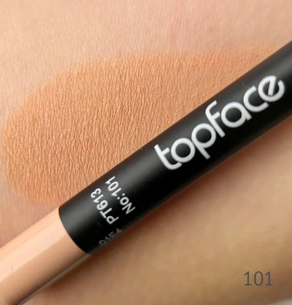 Олівець для губ водостійкий TopFace Waterproof Lipliner 101 (тілесний) PT613 2129 фото
