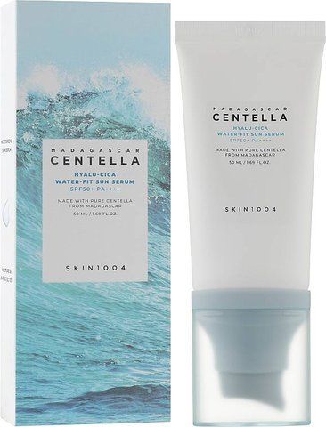SKIN1004 - Madagascar Centella Hyalu-Cica Water-Fit Sun Serum SPF50+ PA++++ - Зволожувальний сонцезахисний крем - 50ml 2108 фото