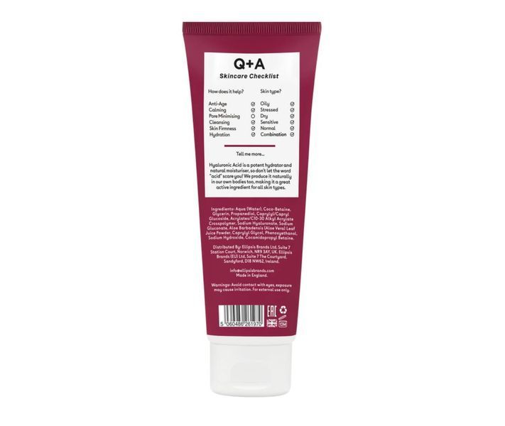 Гель для вмивання з гіалуроновою кислотою Q+A Hyaluronic Acid Cleansing Gel 125 ml 715 фото