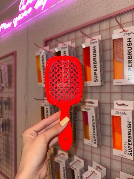 Гребінець для волосся JANEKE Superbrush Standart оранжевий 965 фото
